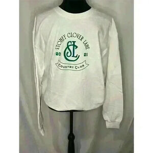 Stoney Clover Lane Unisex Country Club Logo Sweatshirt White Size M